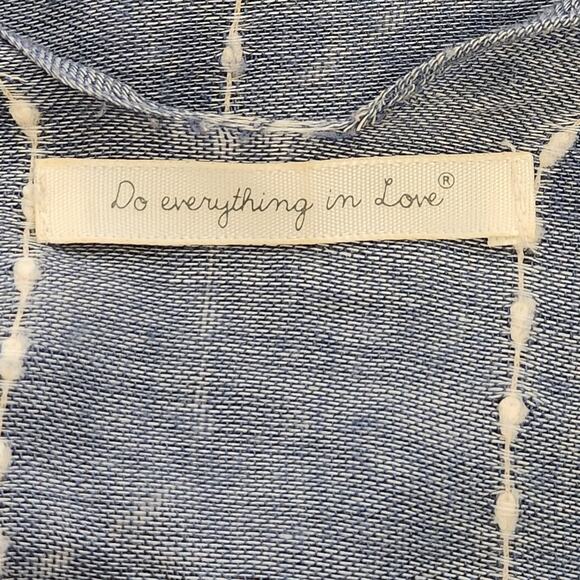 Do Everything In Love Blue Sheer Open Front Cardigan One Size Frayed Hem Soft - Picture 5 of 6
